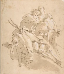 Meren jumaluus naishahmon kanssa, n. 1716-1770.