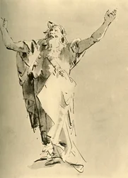 Profeetta kädet ylhäällä, 1700-luvun puoliväli, 1928