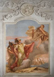 Venuss jäähyväiset Aeneasille, Aeneis-huoneesta Palazzinassa, 1757