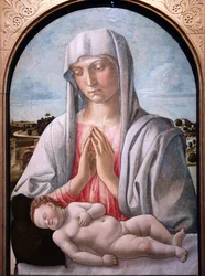 Madonna palvelee nukkuvaa lasta