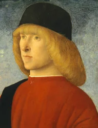 Nuoren senaattorin muotokuva, Giovanni Bellini (1431-36 - 1516), öljytaulu, 35x26,4 cm, n. 1485-1490