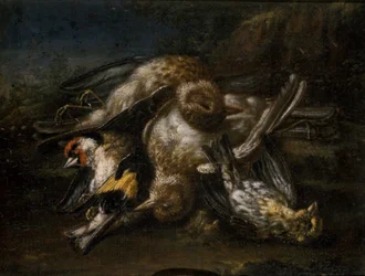 Dead Birds (öljy lehmuspuulle)