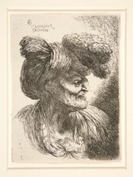 Oikealle päin oleva kuva, sarjasta Small Studies of Heads