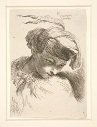 Figuuri, jonka pää nojaa olkapäätä vasten, sarjasta Small Studies of Heads