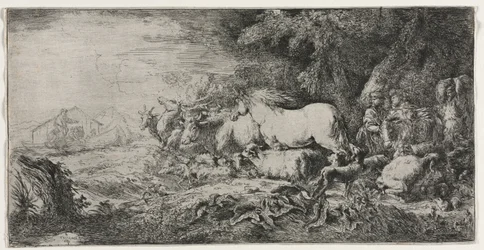 Nooa ja eläimet astumassa arkkiin, 1650-1655.