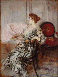 Oopperan tanssija Madame Torrin muotokuva n. 1900.