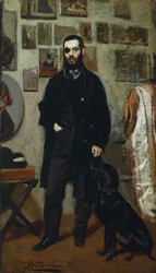 Giuseppe Abbatin muotokuva, Giovanni Boldini (1842-1931), öljytaulu, 87,5x22 cm