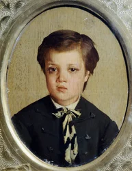 Giovanni Boldinin (1842-1931) muotokuva veljestä Francesco Boldinista, öljy puulle