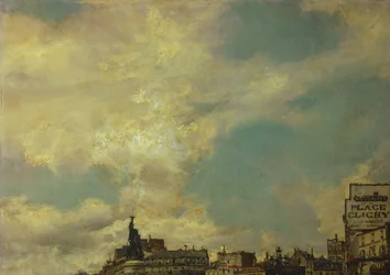 Taivas, yksityiskohta Pariisin Clichy-aukiolta, Giovanni Boldini (1842-1931), öljy kankaalle, 60x98 cm