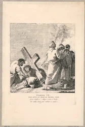 Via crucis - asema VII, hän putoaa ristin alle toisen kerran
