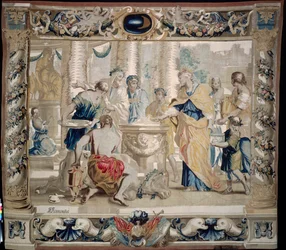 Dido uhrautuu Junolle, avioliiton jumalattarelle, 1679.
