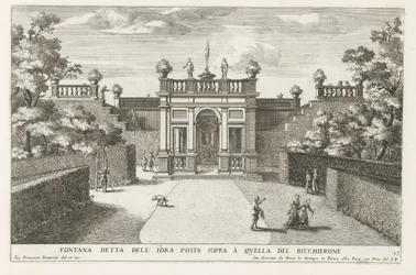 Fontein in de tuinen van de Villa d