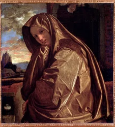 Pyhän Maria Magdaleenan kuva. Giovan Gerolamo Savoldo (noin 1480-vuoden 1548 jälkeen), 1535-1540. Mitat: 84 x 77,5 cm. Firenze, Palazzo Pitti, Contini-Bonacossin kokoelma