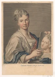 Taiteilija Rosalba Carrieran muotokuva Taiteilijoiden muotokuvia (sarjan nimi)