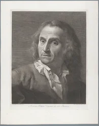 Portret van taidegraafikko Giovanni Marco Pitteri Marcus Pitteri Blue Engraver in Air (otsikko esineessä)