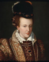 Muotokuva Joanna Itävallasta 1547-1578, Toscanan suurherttuatar, n. 1570.