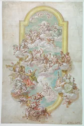 Piirros, Katto ja Jupiter, Jun, 1718-30