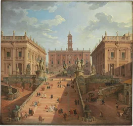 Näkymä Campidogliolle, Rooma, 1750