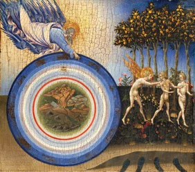 Maailman luominen ja karkotus paratiisista, 1445