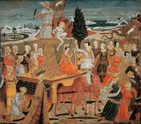 Le triomphe de la chastete - Siveyden voitto - (Lo Scheggia) Giovanni di Ser Giovanni (1406-1486). Tempera paneelissa