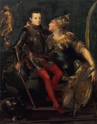 Allegorinen muotokuva Parmasta syleilemässä Alessandro Farnesea, 1556