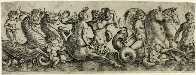 Frieze tritonien ja nymfien kanssa