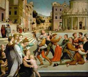Dinahin sieppaus - Renessanssi : Bugiardini, Giuliano (1475-1554) Dinahin sieppaus
