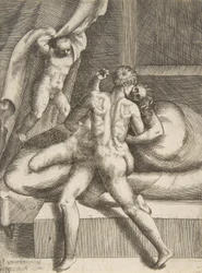 Apollo ja Leucothea teoksesta The Loves of the Gods, n. 1531-76.