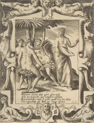 Juno oikealla kääntyy ja puhuu kohtaloille, sijoittuu yksityiskohtaisiin kehyksiin, edestakaisin..., 1531-76.