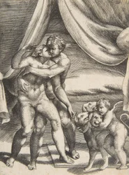 Pluto ja Proserpine teoksesta The Loves of the Gods, n. 1531-76.