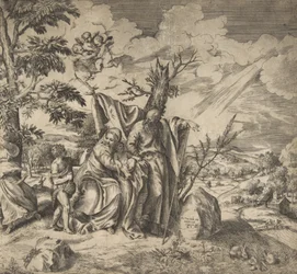Loput Pyhästä perheestä lennossa Egyptiin, 1531-76.