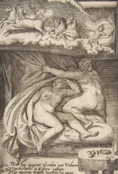 Apollon löysi Venuksen ja Marsin teoksesta The Loves of the Gods, 1531-60.