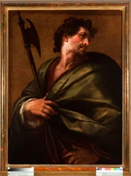 Apostoli Pyhän Matteuksen esitys (Apostoli pyhä Matteus) Giulio Cesare Procaccinin (1574-1625) maalaus