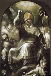 St Charles Borromeo in Glory (öljy kankaalle