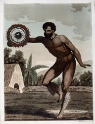 Sandwichsaarten tanssi (Hawaii) - Dr. Jules Ferrarion ""Ancient and Modern Costume" -osassa, toim. Milano