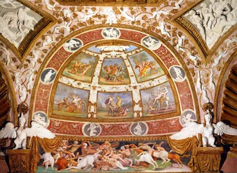 Kotkien kamari, Palazzo del Te, Mantova, Italia.