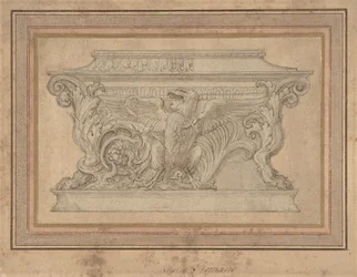 Suunnittelu arkkulle Gonzaga Eaglen kanssa, n. 1527-46.