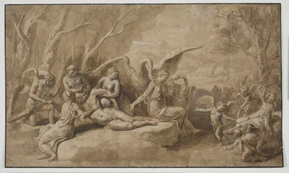 Venus suree Adonisin kuolemaa