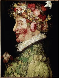 Giuseppe Arcimboldon (1527-1593) kevätmaalaus. 1589. Madrid. San Fernandon kuninkaallinen kuvataideakatemia, Madrid