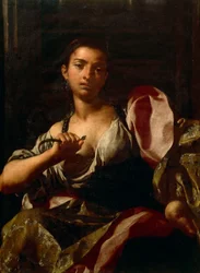 Kleopatra, Giuseppe Bonito (1707-1789), öljy kankaalle, 99x74 cm, Ptolemaioksen kuningaskunta