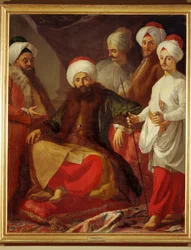 Turkin suurlähetystö Napolin hovissa (maalaus kankaalle)