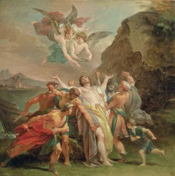 Siunatun Signoretto Alliatan marttyyrikuolema, n. 1794-1796 (öljy kankaalle)