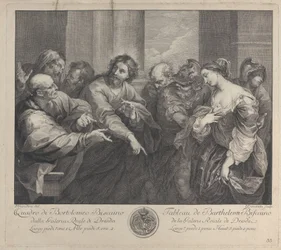 Kristus ja aviorikoksesta vangittu nainen, 1750-57.