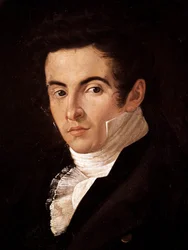 Säveltäjä Vincenzo Bellinin (1801-1835) muotokuva. Giuseppe Cammaranon (1766-1850) maalaus. Napoli, Museo Nazionale di San Martino (San Martinon kansallismuseo)