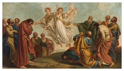 Giuseppe Diotti, Luonnos, Enkelien ilmestyminen apostoleille taivaaseenastumisen jälkeen