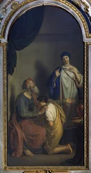 Iisak siunaa Jaakobia, kirjoittanut Giuseppe Diotti