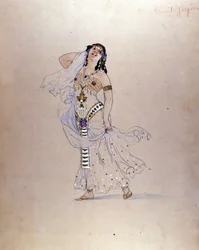 Giuseppe Palantin (1881-1946) Richard Strauss ”” ”Salomè” ”puku Milanon La Scala -teatteriin vuonna 1912.