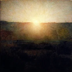 Nouseva aurinko, 1904. Mitat: 155 x 155 cm. Rooma, Galleria d