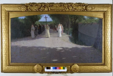 Kulkue. Giovanni Pellizza da Volpedon (1868-1907) maalaus