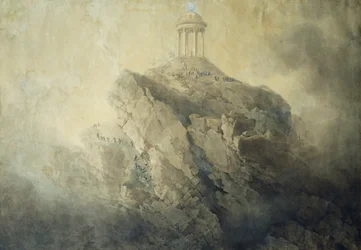 Napoleonin allegoria, Giuseppe Pietro Bagetti (1764-1831), akvarelli paperille